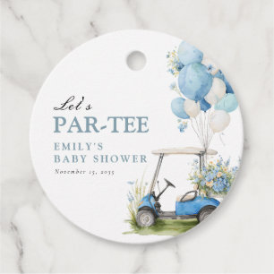 Golf Let's Par-tee Boy Baby Shower Favor Tags