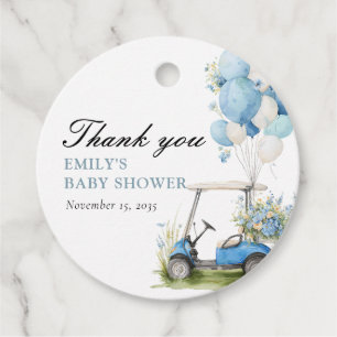 Golf Let's Par-tee Boy Baby Shower Favor Tags