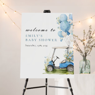 Golf Let's Par-tee Boy Baby Shower Welcome Sign