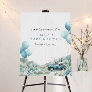 Golf Let's Par-tee Boy Baby Shower Welcome Sign