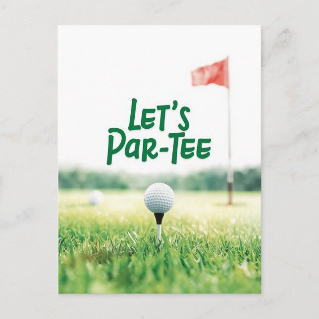Golf Let's Par Tee for Golfer Postcard (Front)
