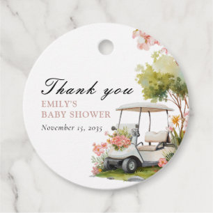 Golf Let's Par-tee Girl Baby Shower Favor Tags