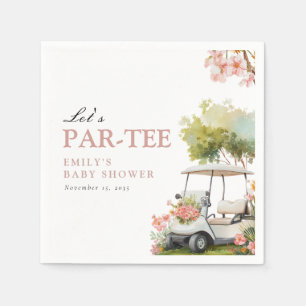 Golf Let's Par-tee Girl Baby Shower Napkins