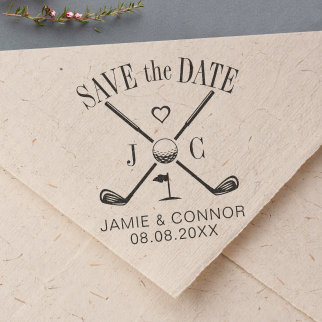 Golf Let's Par-Tee Wedding Save the Date Self-inking Stamp (Creator Uploaded)