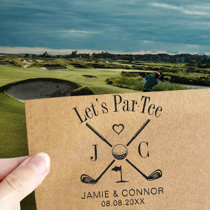 Golf Let's Par-Tee Wedding Save the Date Self-inking Stamp