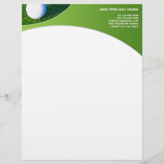 Golf Letterhead | Zazzle.com