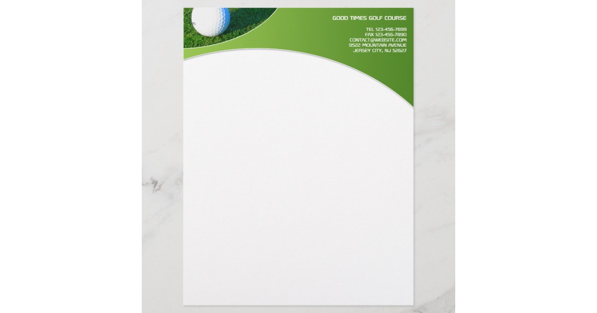 Golf Letterhead | Zazzle