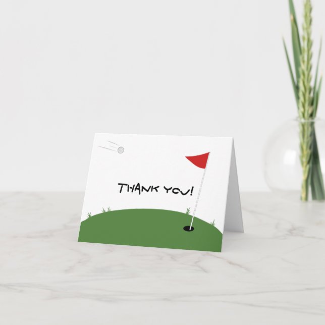 Golf Letterpress Thank You Card (Front)