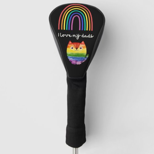 Golf LGBT Pride Gay Fathers Day for dad rainbow Golf Head Cover