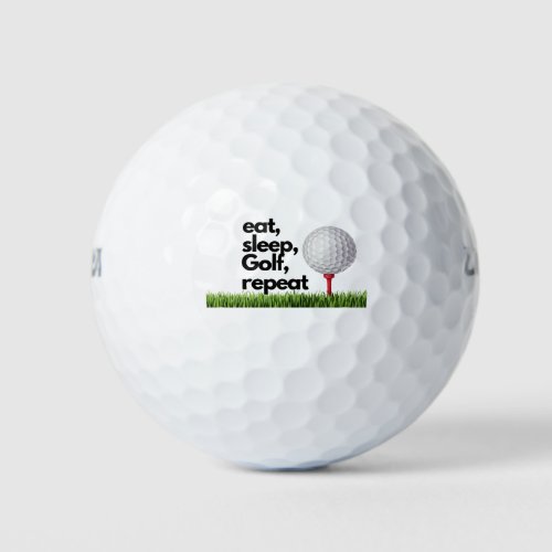 Golf Life Eat Sleep Golf Repeat Golf Balls