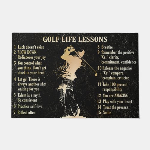 Golf Life Lessons Rug Golf Player Gift Doormat