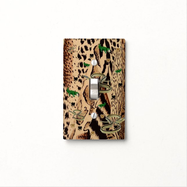 Golf Light Switch Cover Alligator, Snakes, Leopard (In Situ)