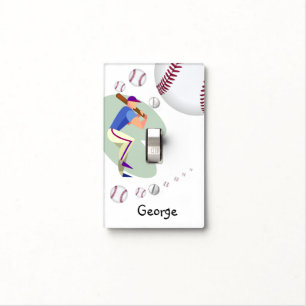 Golf Light Switch Cover Baseball