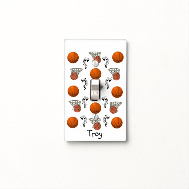 Golf Light Switch Cover Basketball (In Situ)