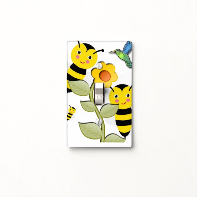 Golf Light Switch Cover Bumblebee (In Situ)