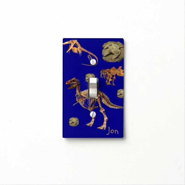 Golf Light Switch Cover Dinosaur (In Situ)