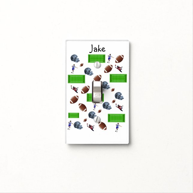 Golf Light Switch Cover Football (In Situ)