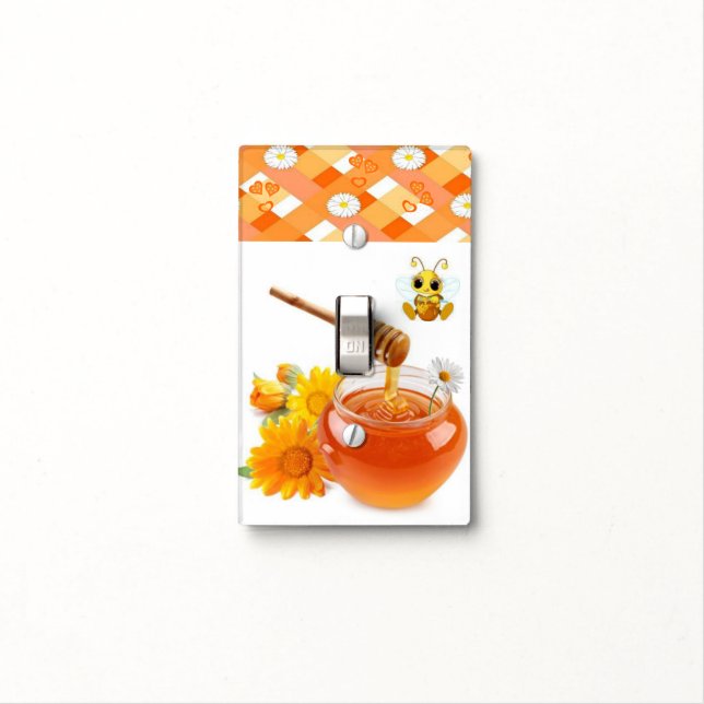 Golf Light Switch Cover Honey Bumblebee (In Situ)