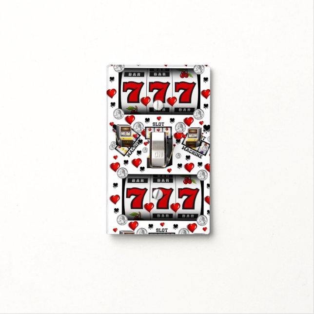 Golf Light Switch Cover Lucky 777's Casino (In Situ)