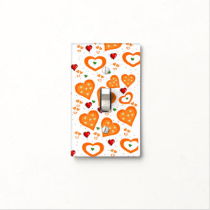 Golf Light Switch Cover Orange Hearts