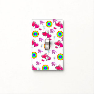 Golf Light Switch Cover Red Pink Hearts