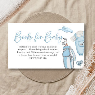 Golf Little Putter Baby Shower Books for Baby Enclosure Card