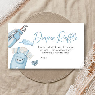 Golf Little Putter Baby Shower Diaper Raffle Enclosure Card