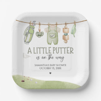 Golf Little Putter Baby Shower Paper Plates