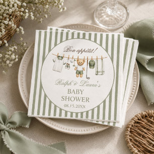 Golf Little Putter Bear Baby Shower Napkins