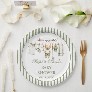 Golf Little Putter Bear Baby Shower Paper Plates