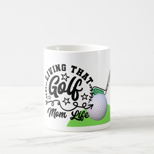 Golf Living that Golf Mom Life with ball and iron  Coffee Mug