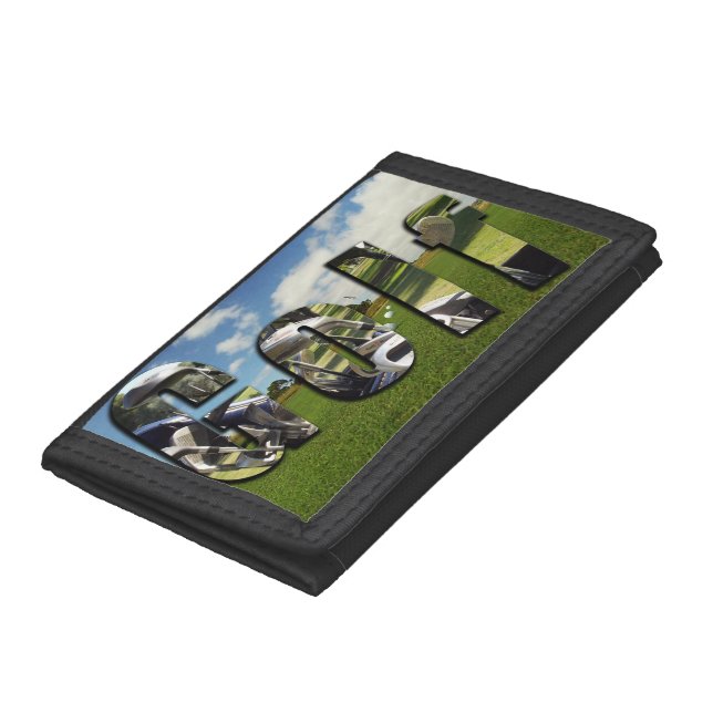 Golf Logo And Ball On The GreenTriFold Wallet (Bottom)