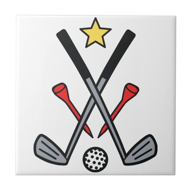 Golf Logo Ceramic Tile (Front)