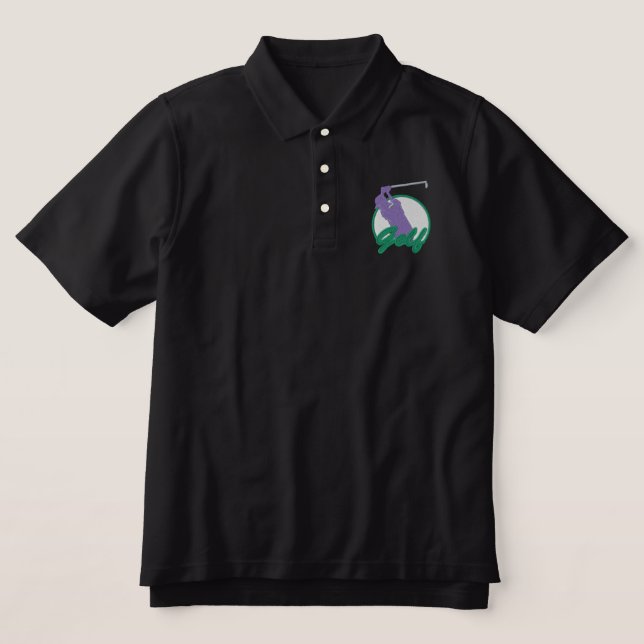 Golf Logo Embroidered Polo Shirt (Design Front)