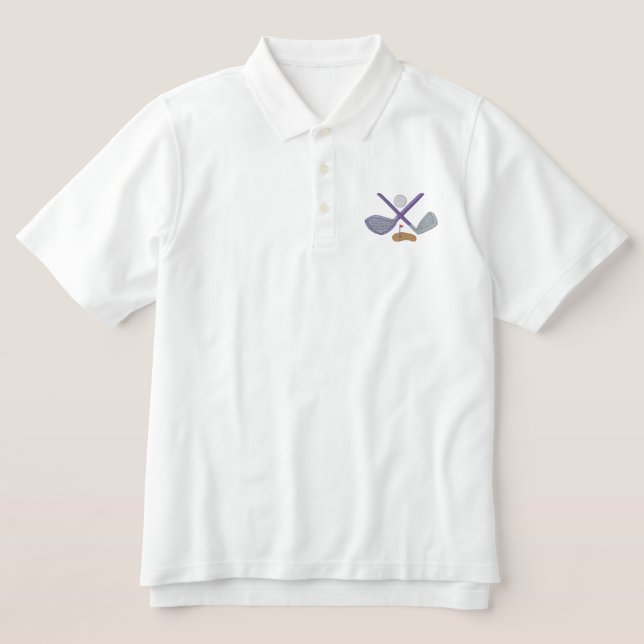Golf Logo Embroidered Polo Shirt (Design Front)