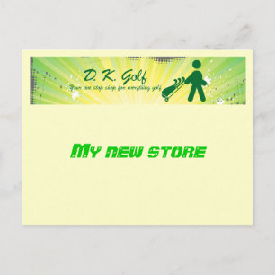 golf logo postcard