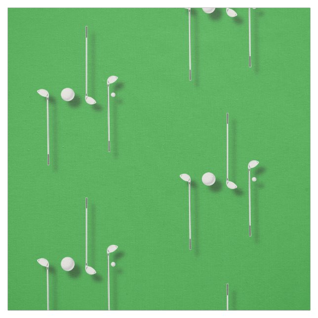 Golf Logo With Golf Ball Clubs Birdie Eagle Golfer Fabric (Swatch)