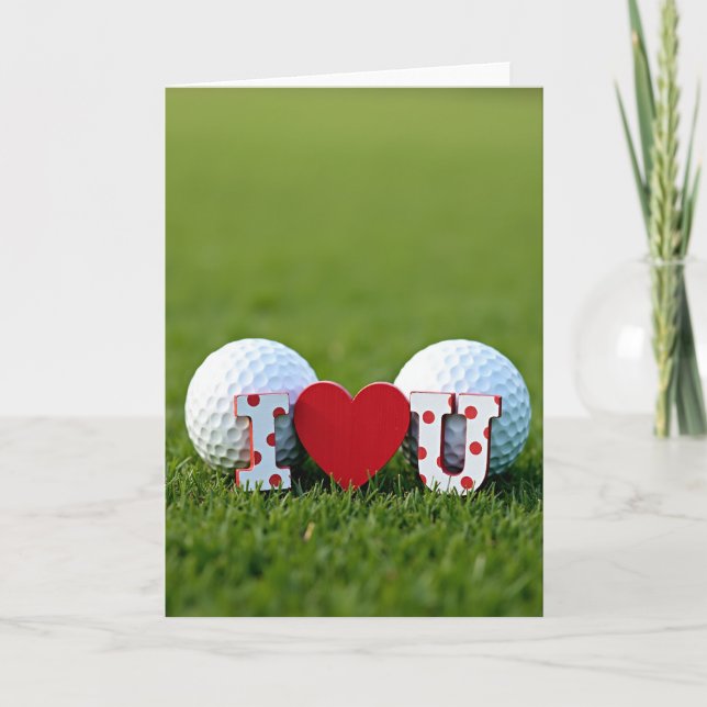Golf Love You Simple Card (Front)
