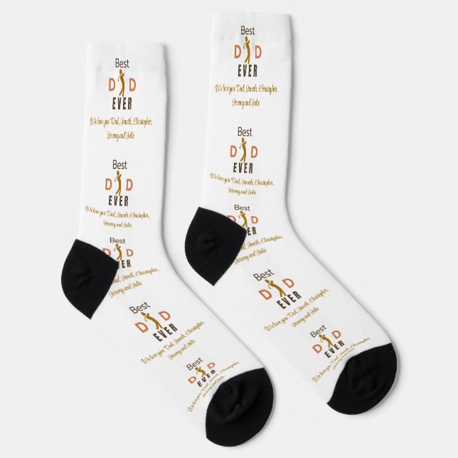 Golf Lover Best Dad Ever Cool Modern Fathers Day Socks (Right)