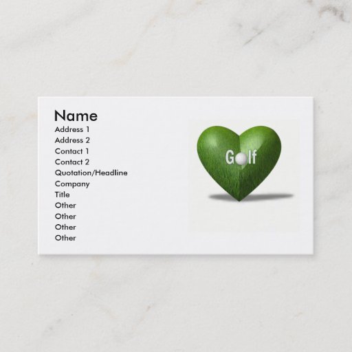 Customizable Golf Lover Business Card