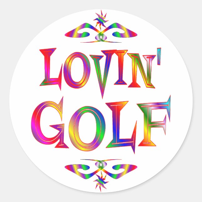 Golf Lover Classic Round Sticker (Front)