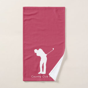 Golf Lover Country Club Players Keepsake Custom Hand Towel