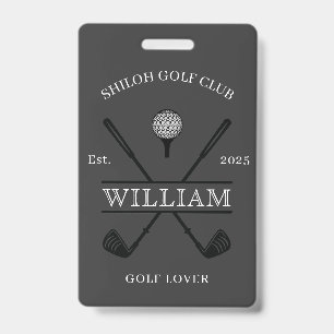 Golf Lover Cross Club Badge