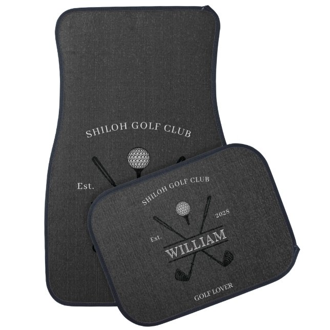 Golf Lover Cross Club  Car Floor Mat (Set)