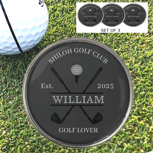 Golf Lover Cross Club Golf Ball Marker