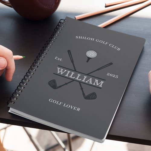 Golf Lover Cross Club Log Notebook