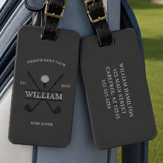 Golf Lover Cross Club Luggage Tag