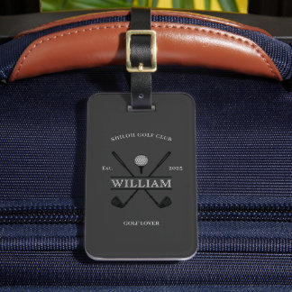 Golf Lover Cross Club Luggage Tag