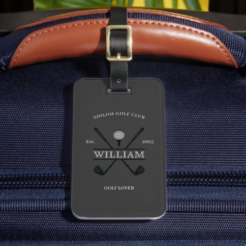 Golf Lover Cross Club  Luggage Tag