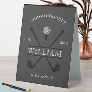 Golf Lover Cross Club Name Table Tent